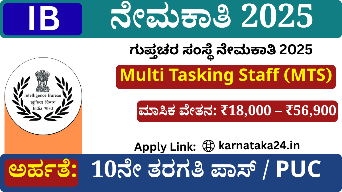 IB MTS Recruitment 2025 Apply Online