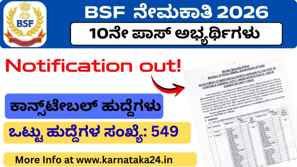 BSF Recruitment 2026