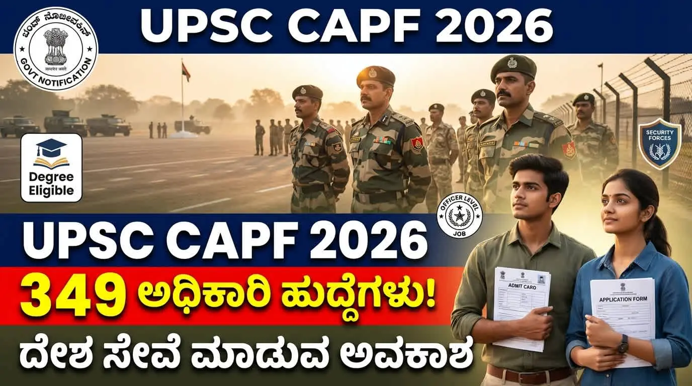 UPSC CAPF Recruitment 2026 Kannada