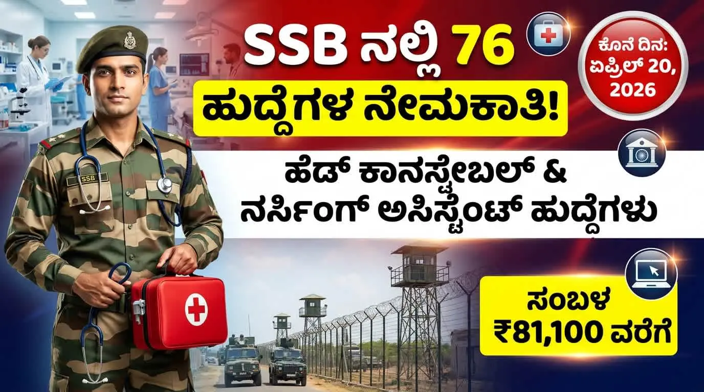 SSB ಹೆಡ್ ಕಾನ್ಸ್ಟೇಬಲ್ ನೇಮಕಾತಿ 2026