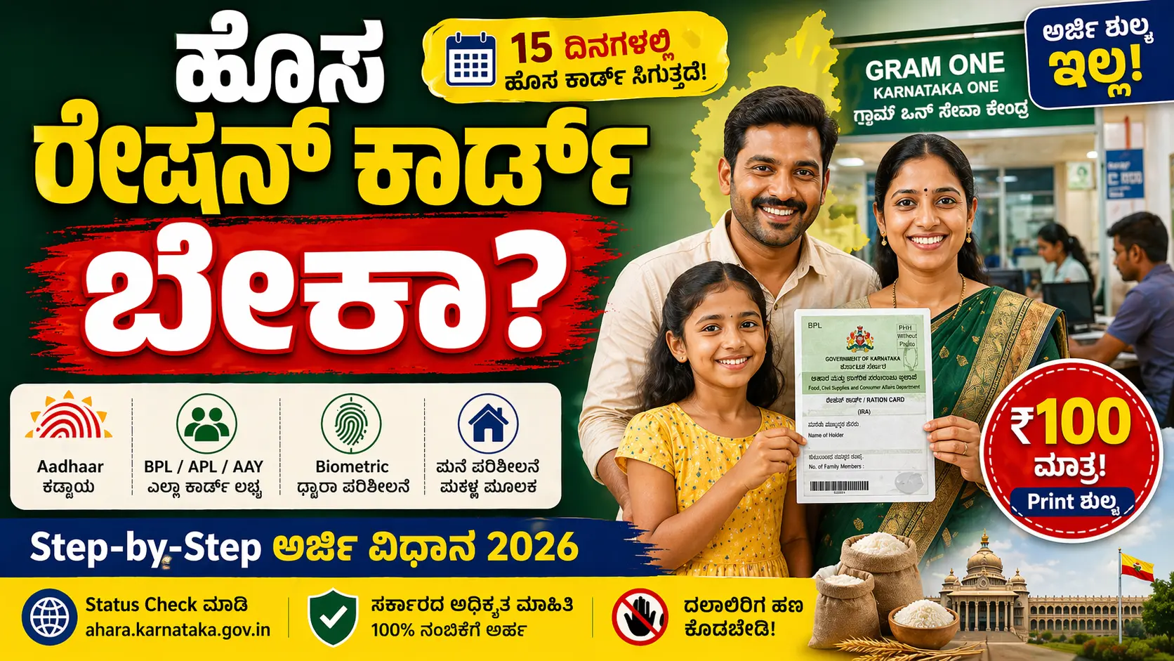 new ration card karnataka 2026