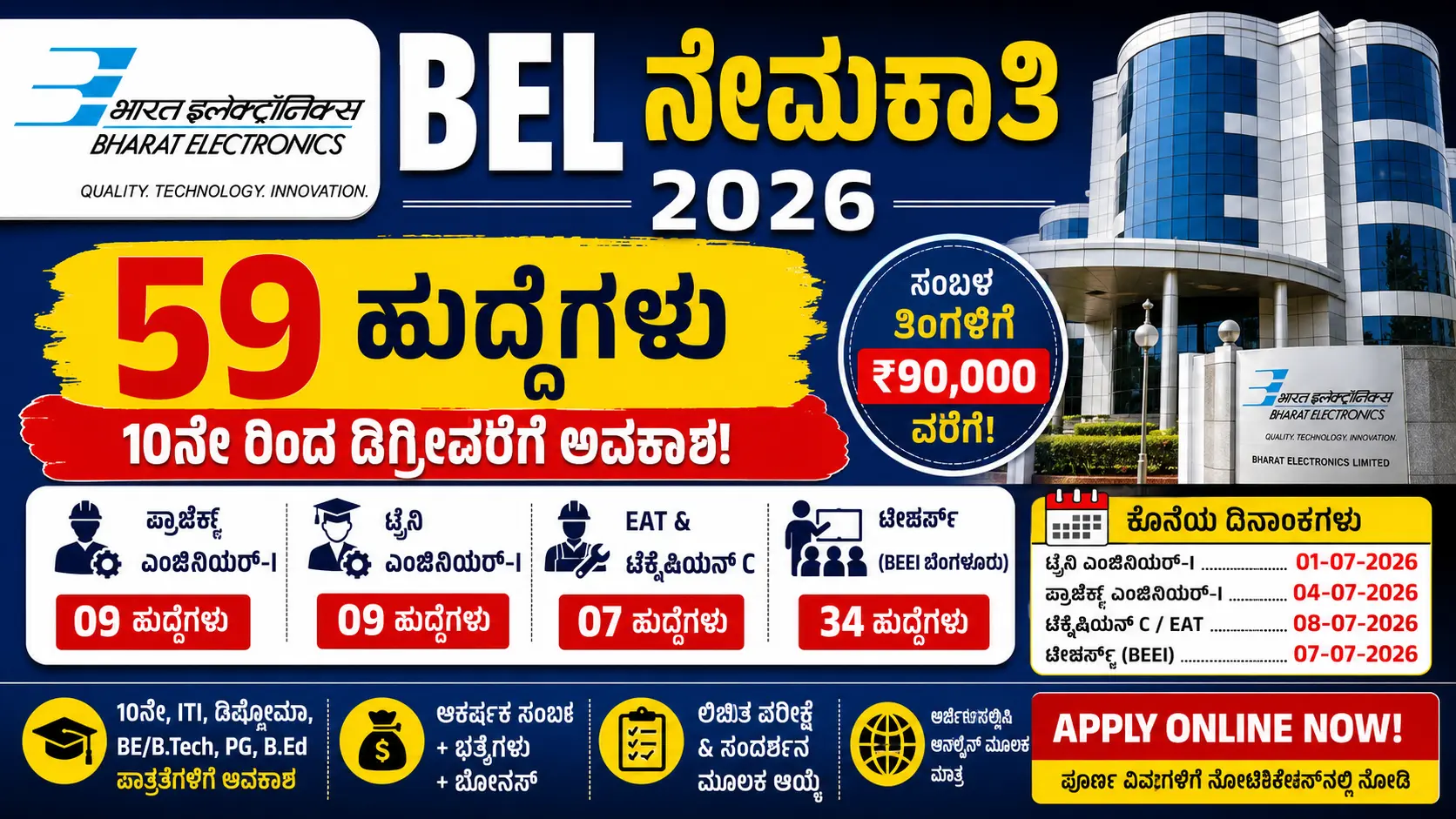 BEL ನೇಮಕಾತಿ 2026