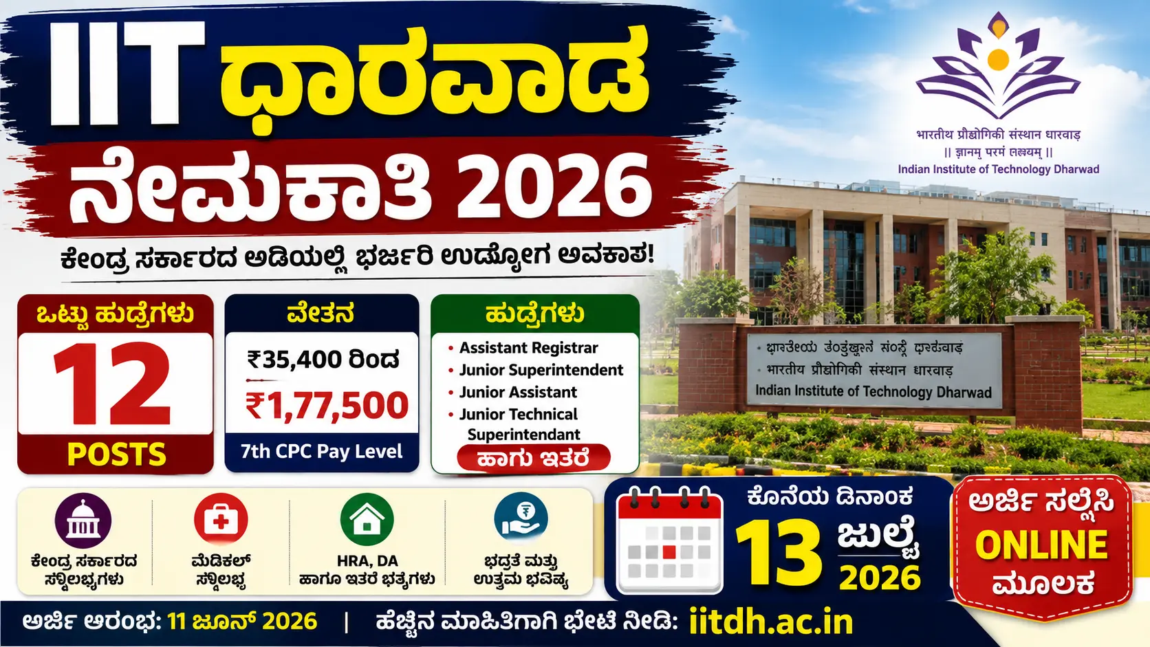 IIT Dharwad Recruitment 2026