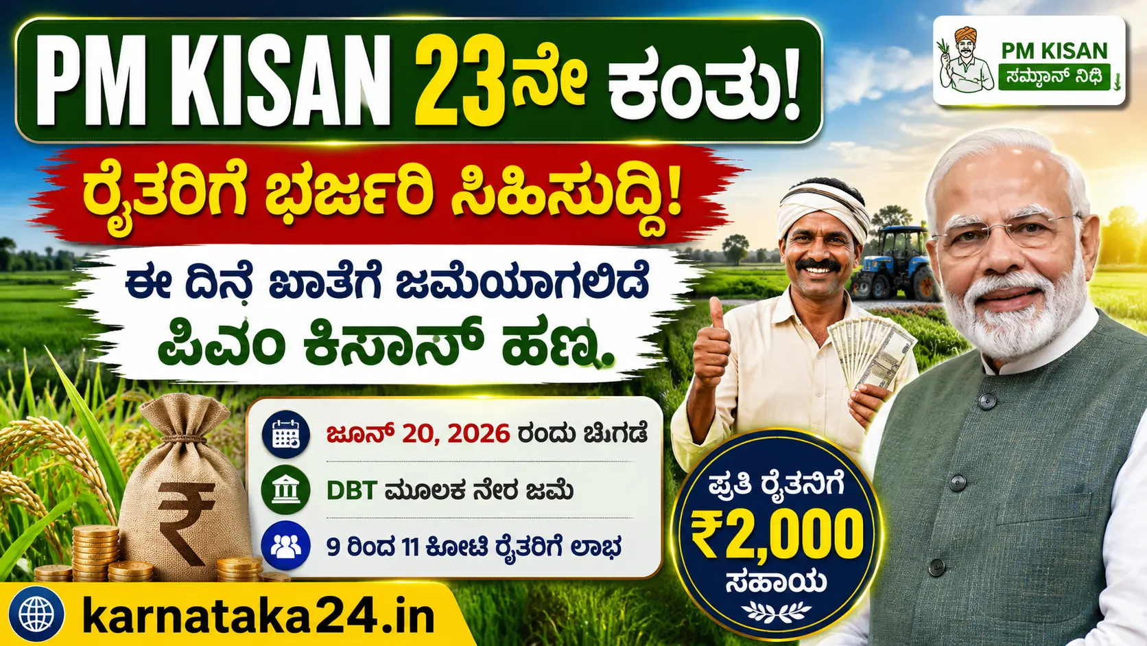 PM KISAN 23ನೇ ಕಂತು 2026