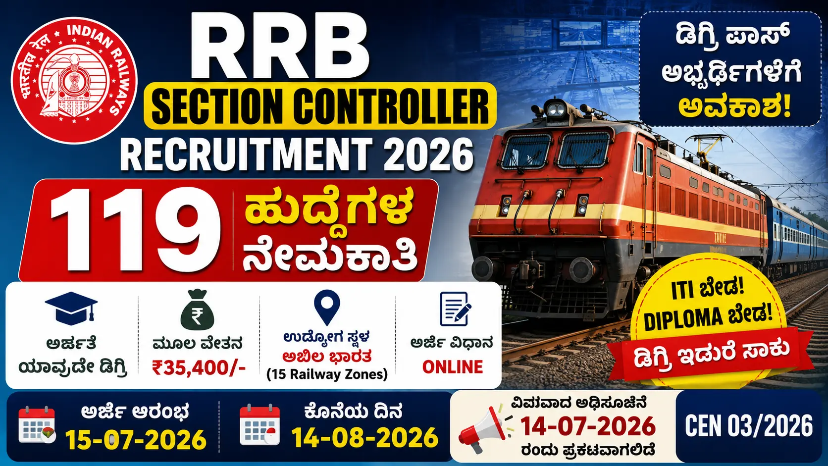 RRB ನೇಮಕಾತಿ 2026
