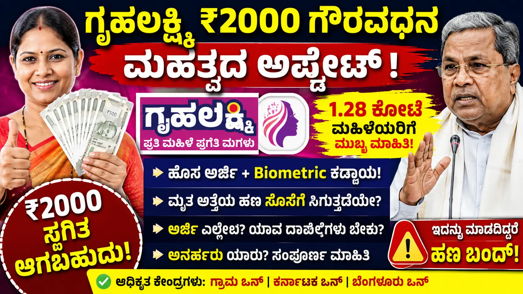 ಗೃಹಲಕ್ಷ್ಮಿ ಹೊಸ ನಿಯಮ 2026
