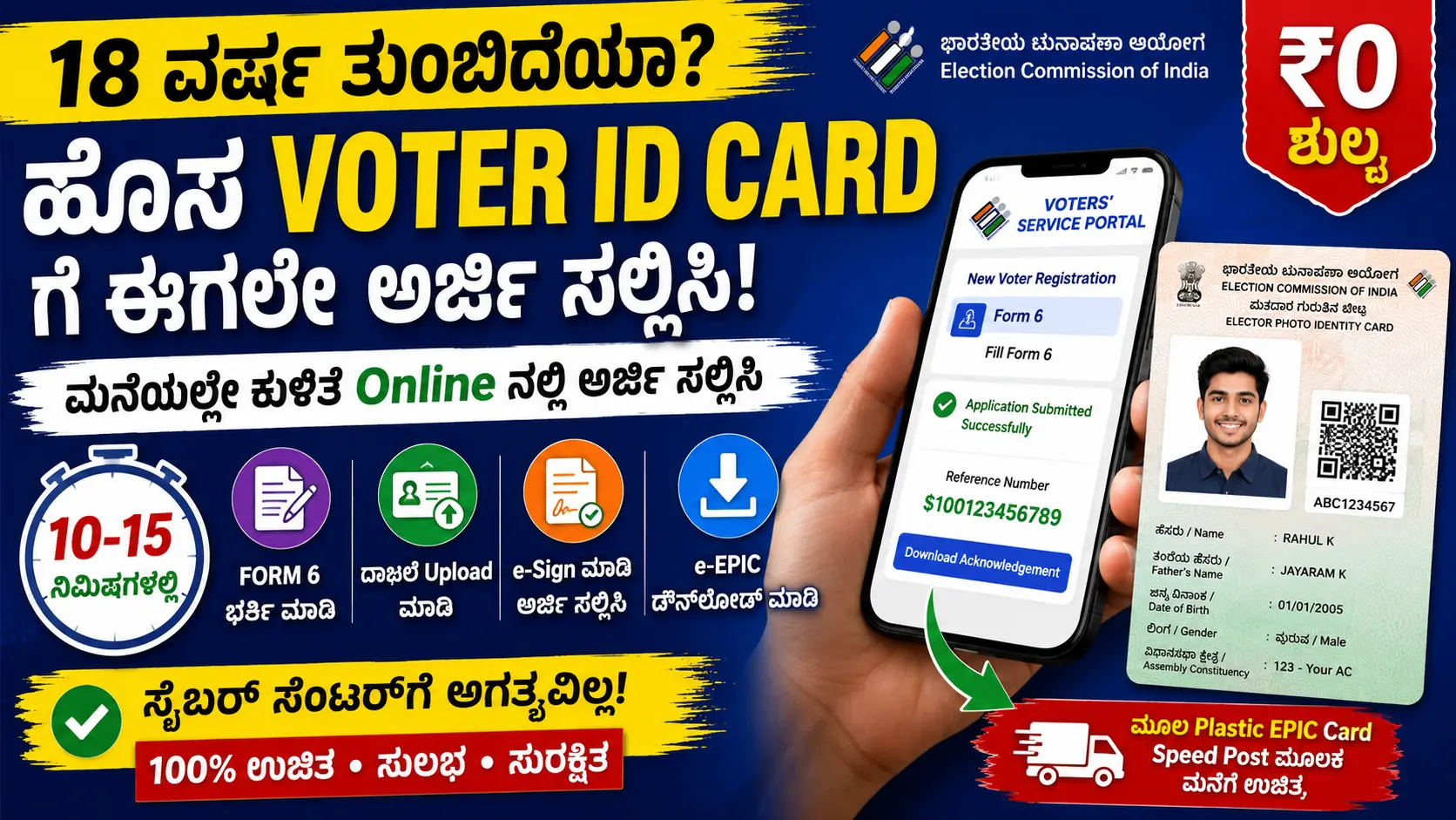 ಹೊಸ voter id ಅರ್ಜಿ ಆನ್‌ಲೈನ್