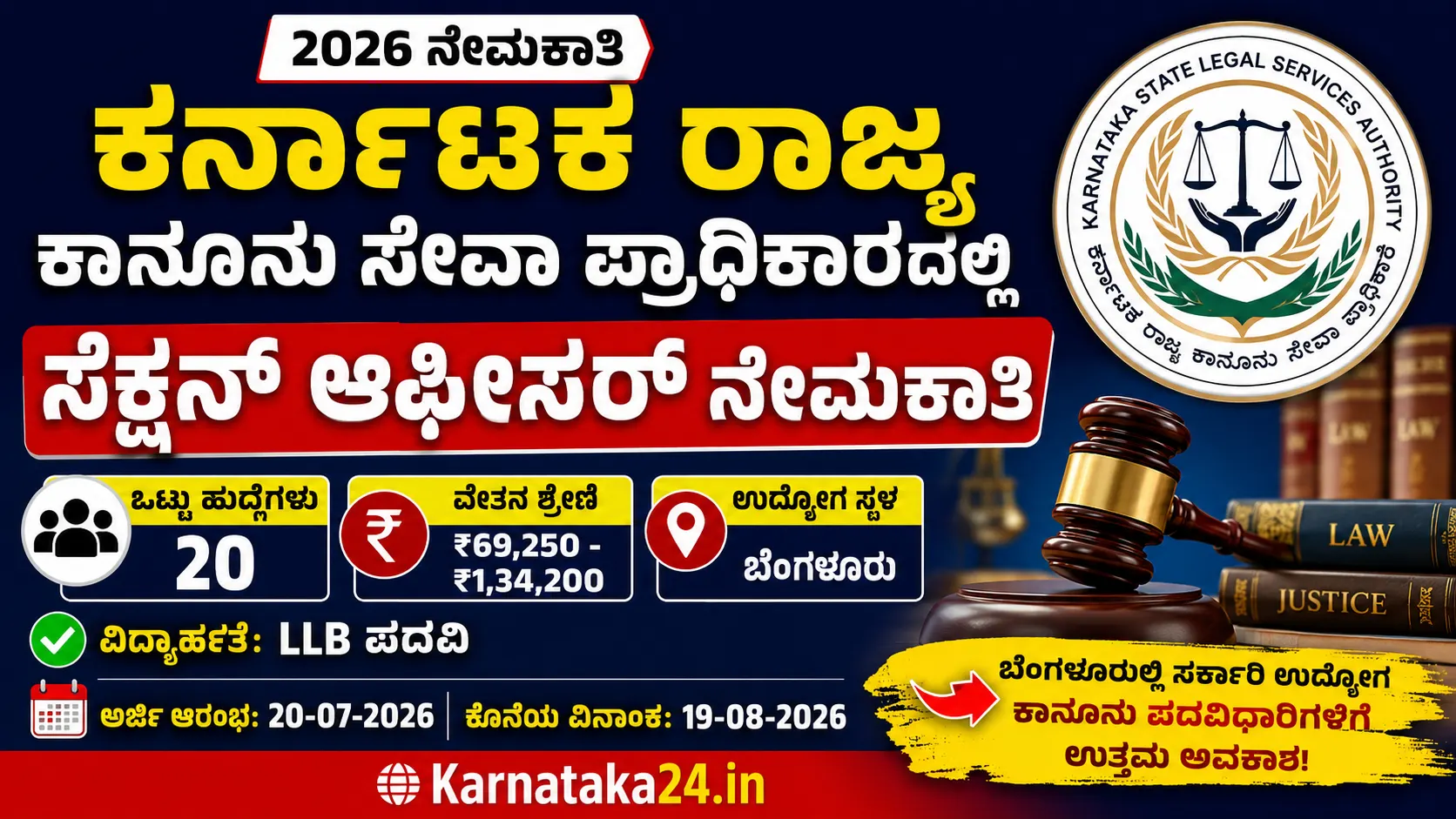KSLSA Recruitment 2026