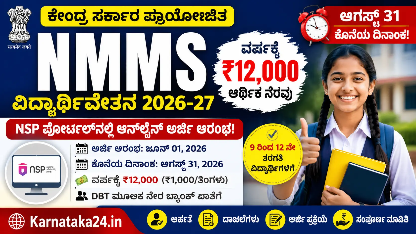 NMMS scholarship 2026-27