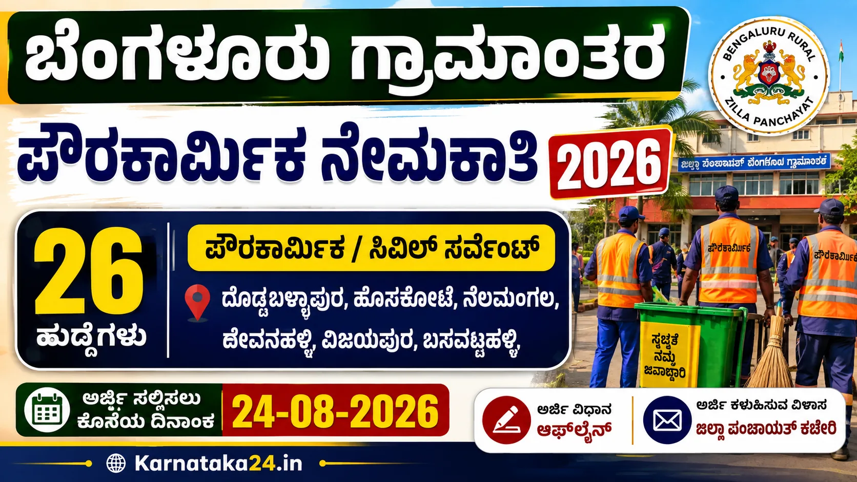 bengaluru rural pourakarmika recruitment 2026