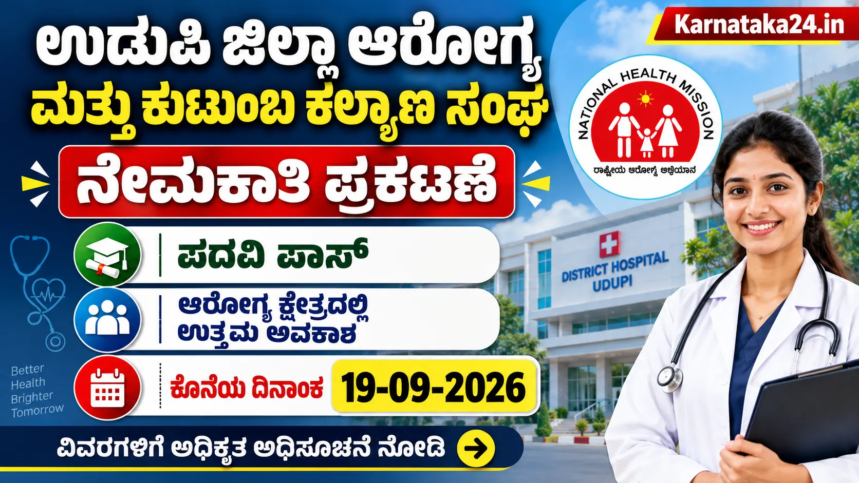 DHFWS ಉಡುಪಿ ನೇಮಕಾತಿ 2026
